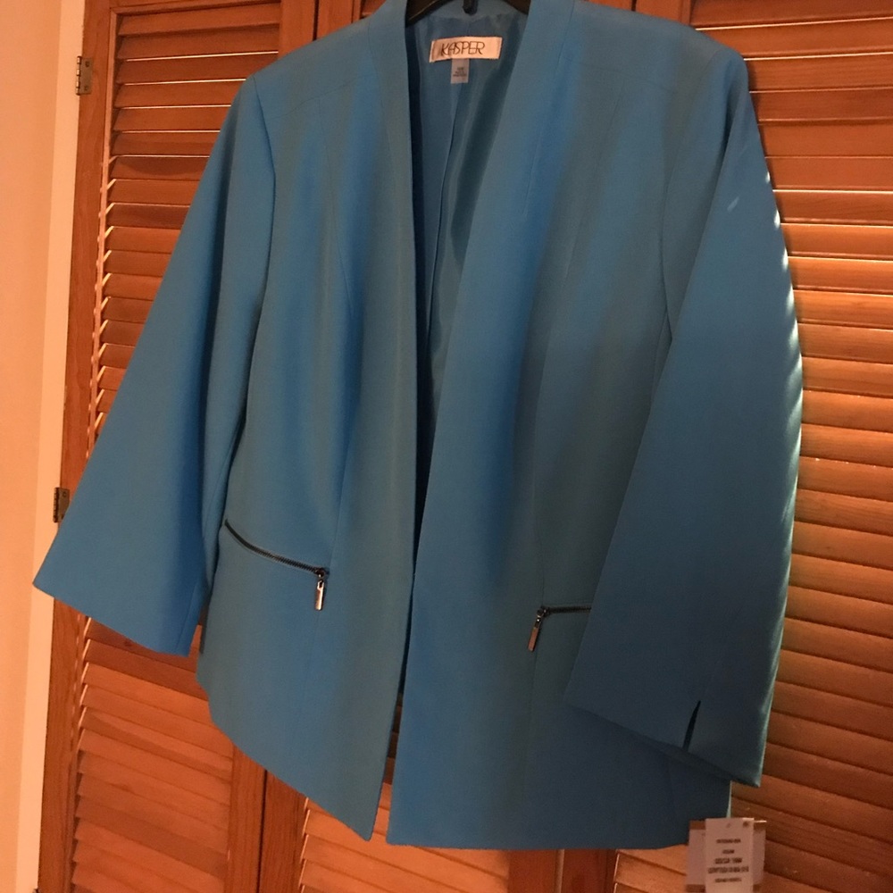 Turquoise Kasper blazer